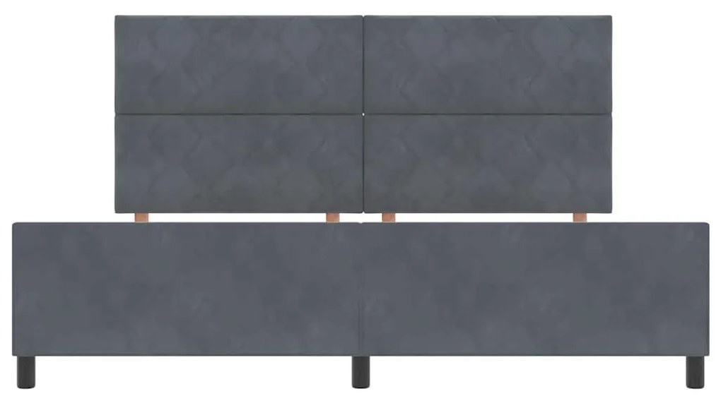 Cama de Veludo Cinza Escuro vidaXL 200x200 cm