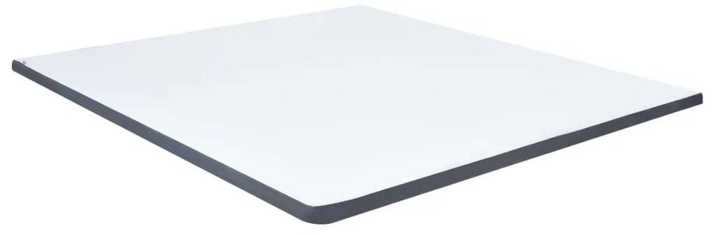 Cama boxspring 200x200 cm tecido cinzento-escuro