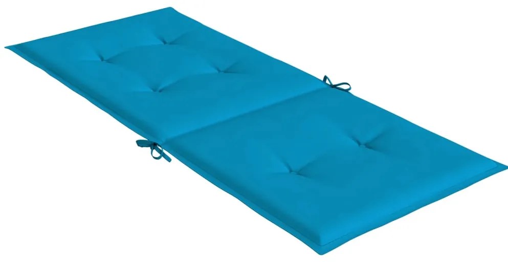 Almofadões para cadeiras altas de jardim 2 pcs tecido azul