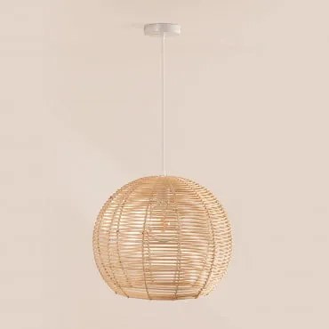 Lâmpada De Teto Suspensa Em Rattan Alpe Natural - Sklum