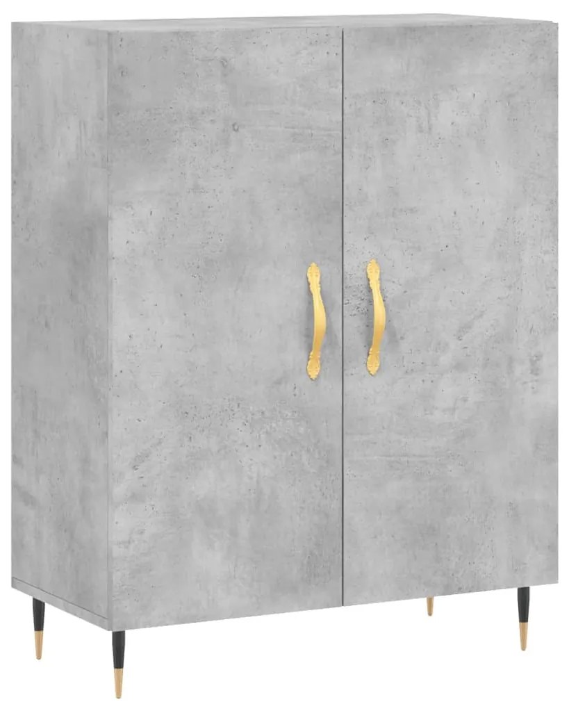 Armário alto 69,5x34x180 cm derivados de madeira cinza cimento