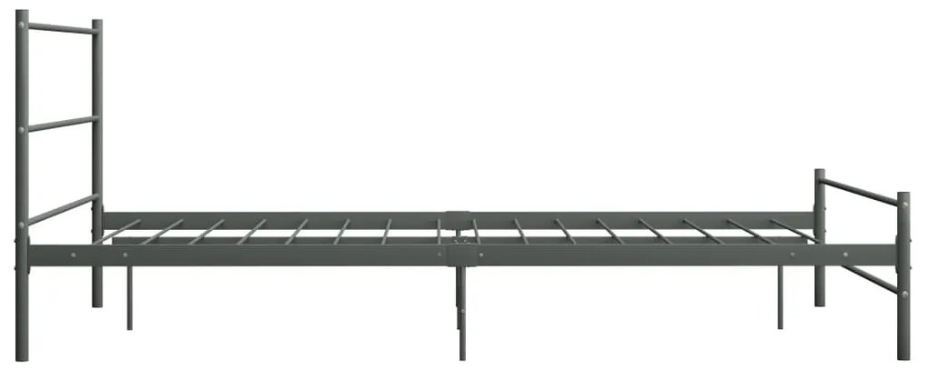 Estrutura de cama metal 160x200 cm cinzento