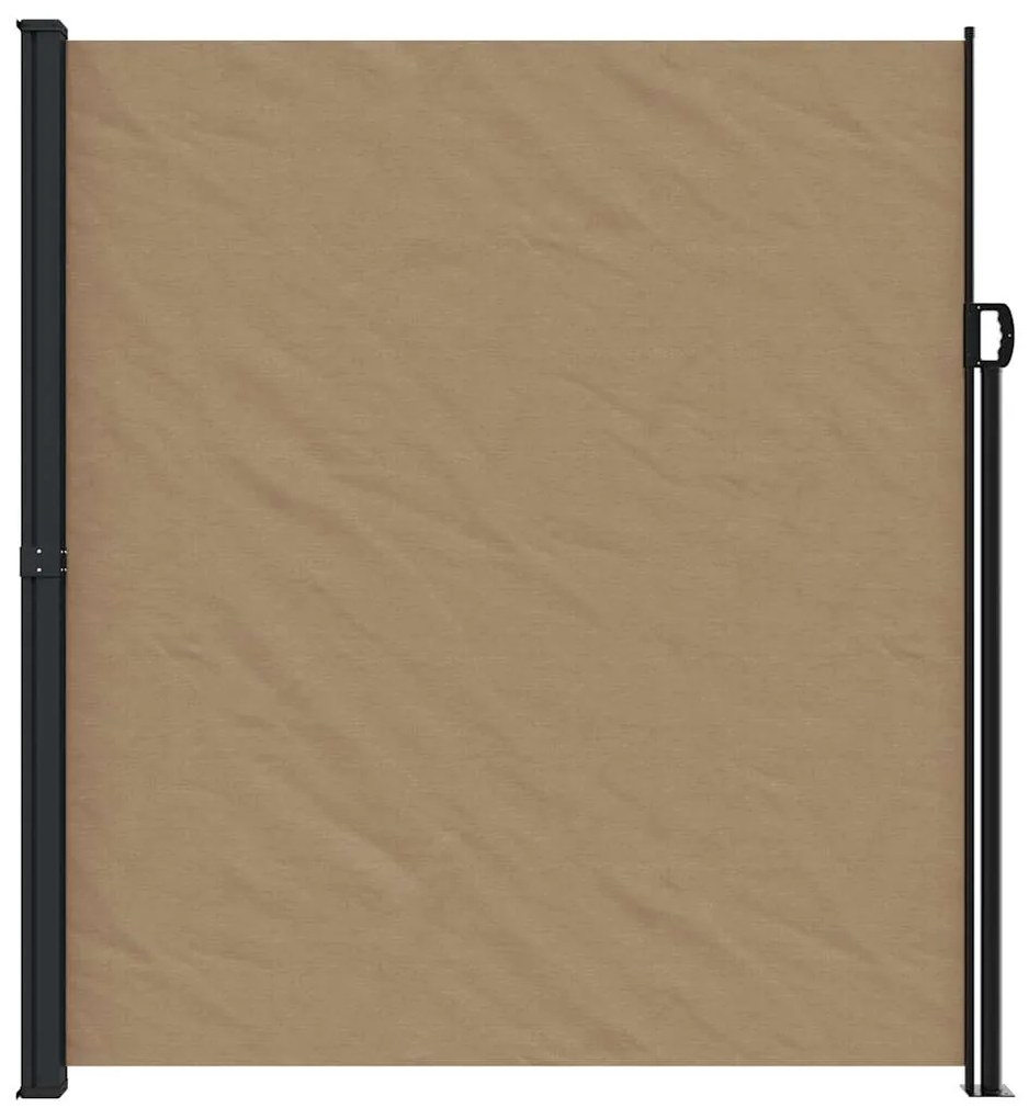Toldo lateral retrátil 220x600 cm cinzento-acastanhado
