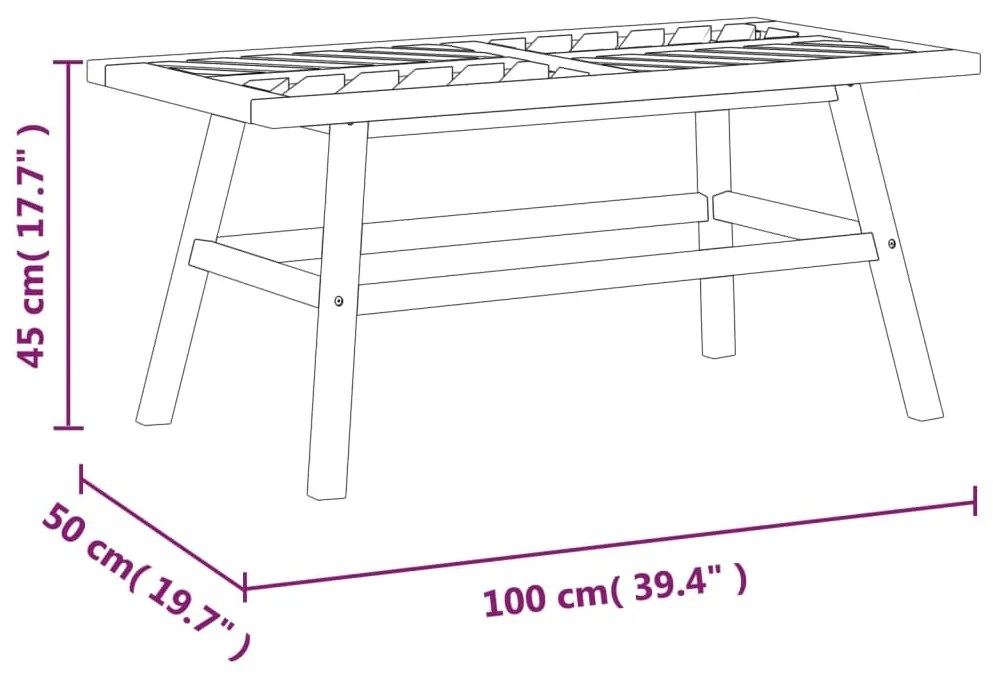 Conjunto lounge de jardim 2 pcs madeira de acácia maciça