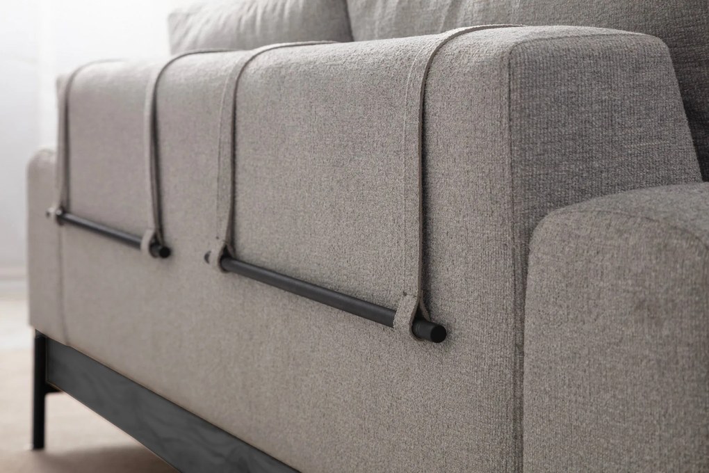 Sofá de 3 Lugares Eti – Cinzento – 220 cm x 98 cm x 78 cm