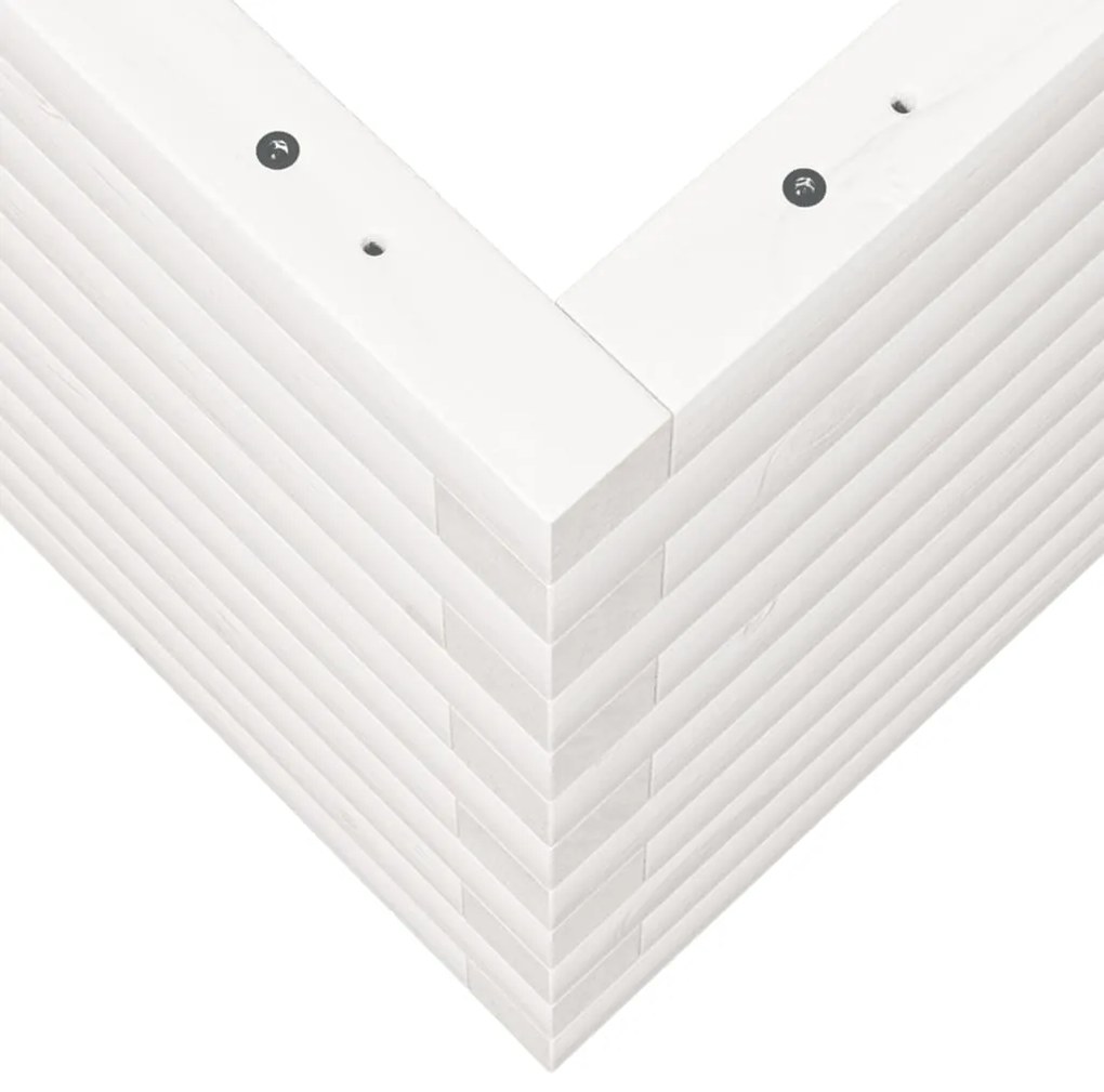 Vaso/floreira de jardim 90x60x45,5 cm pinho maciço branco
