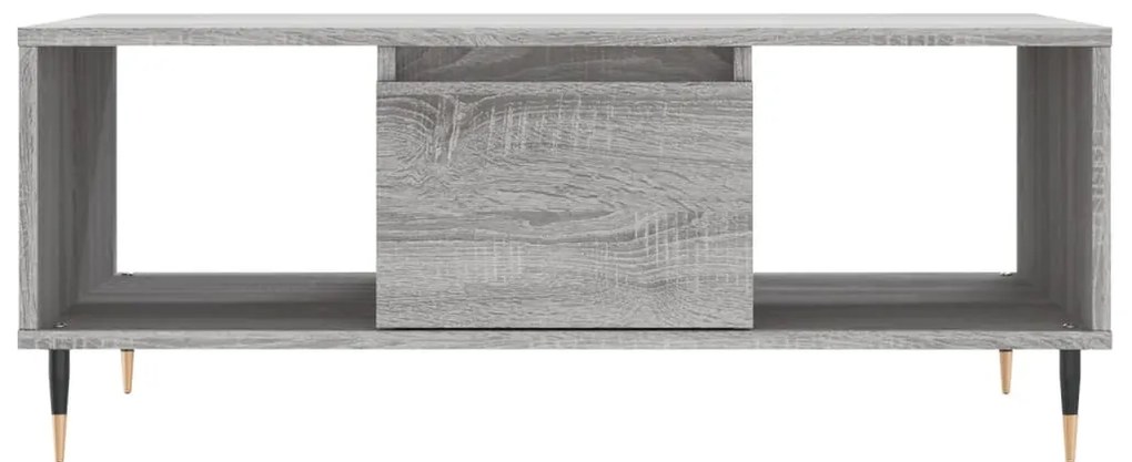 Mesa de centro 90x50x36,5 cm derivados madeira cinzento sonoma