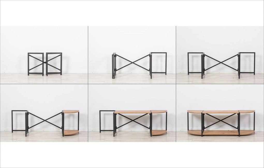 Móvel TV Sky – Pinho Atlântico Preto – 138x47x35 cm