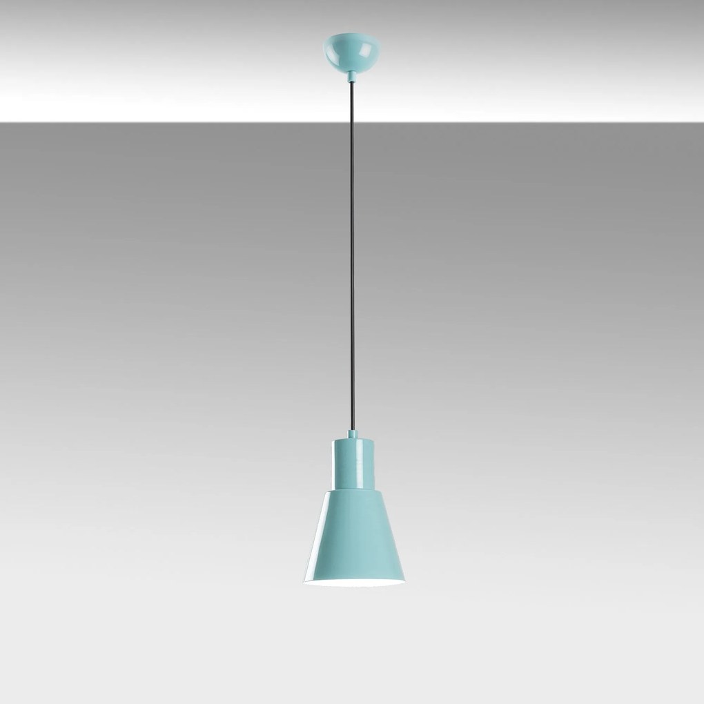 Candeeiro Suspenso Konıkkem – Turquesa – Ø14 h:20 cm