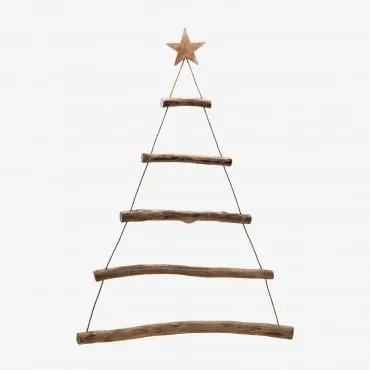 Árvore De Natal Para Parede Em Madeira De Teca Esmeray Castanho Madeira - Sklum