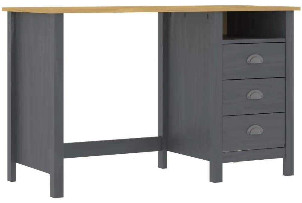 Secretária Hill Range C/ 3 Gavetas 120x50x74 cm Pinho Maciço