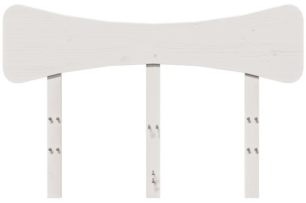Cabeceira 120 cm madeira de pinho maciça branco