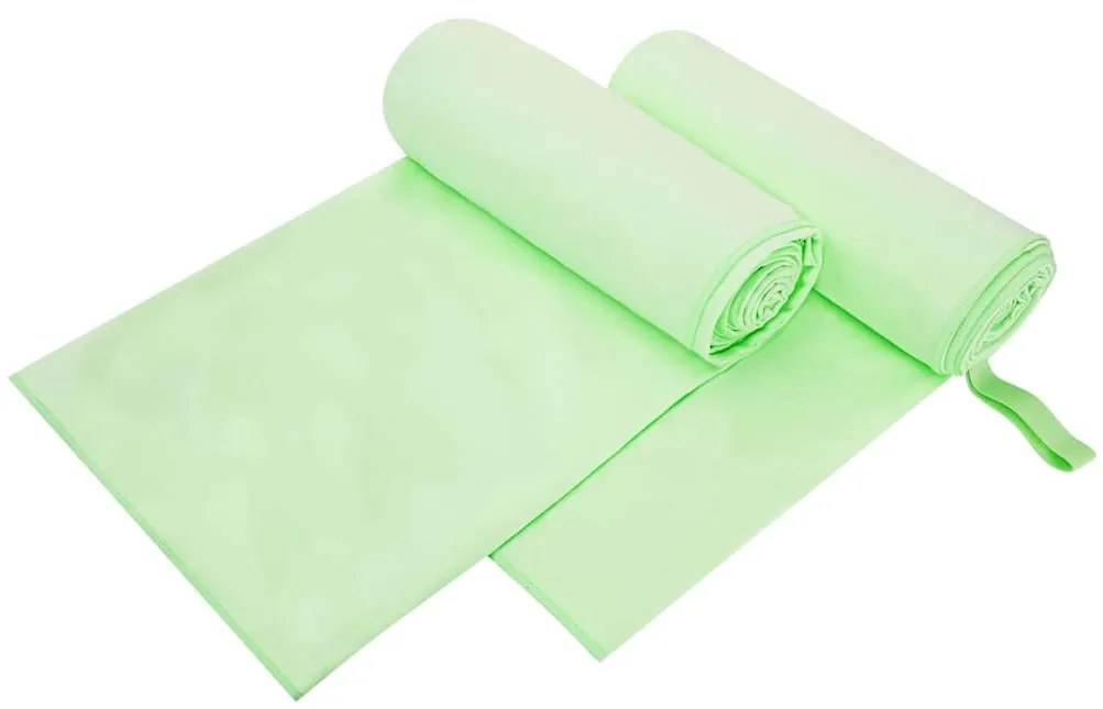 vidaXL Toalhas Esportivas 2 pcs Verde 200 x 100 cm