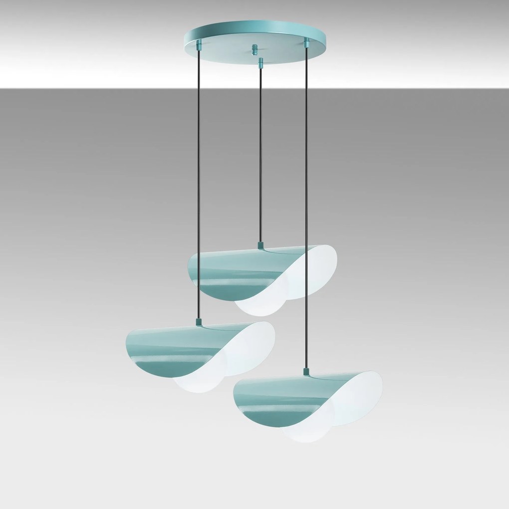 Candeeiro de Teto Vatoz – Turquesa – Diâmetro 50 cm