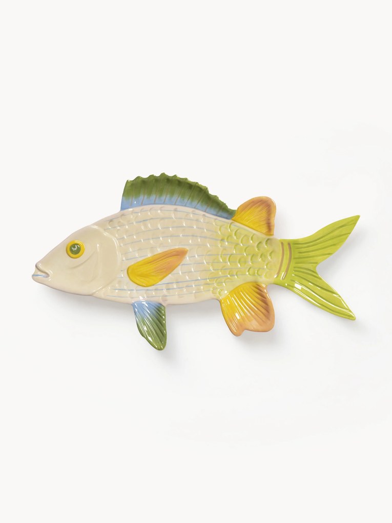Travessa em dolomite pintado à mão Fish