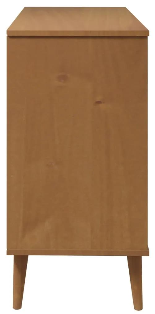 Armário de gavetas MOLDE 113x40x80 cm pinho maciço castanho