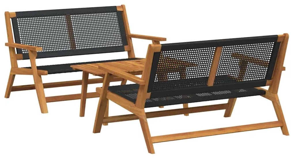 Cadeiras de Jardim com Mesa - Conjunto de 3 Peças em Madeira de Acácia