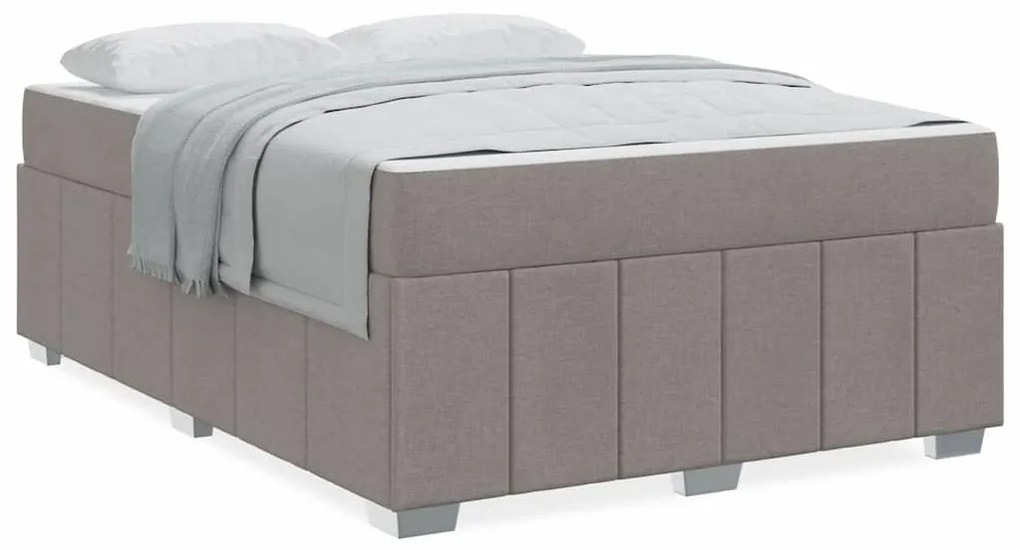 Estrutura da Cama Cinzento-acastanhado 140 x 200 cm tecido