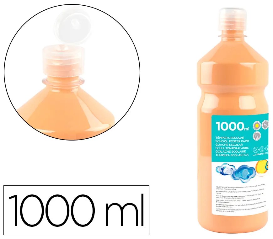 Guache Escolar 1000 Ml Carne