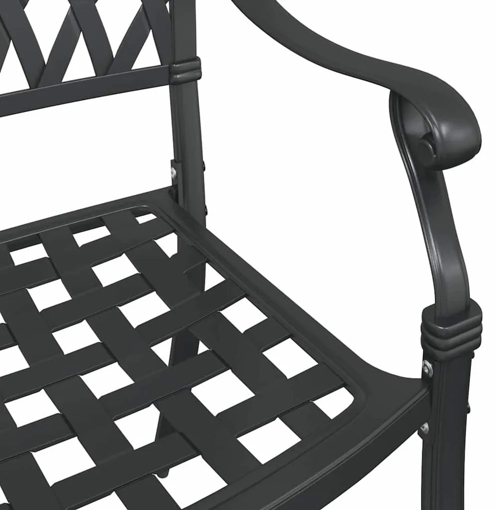 Cadeiras Externas vidaXL Preto Alumínio 56 x 55 x 92.5 cm Resistente