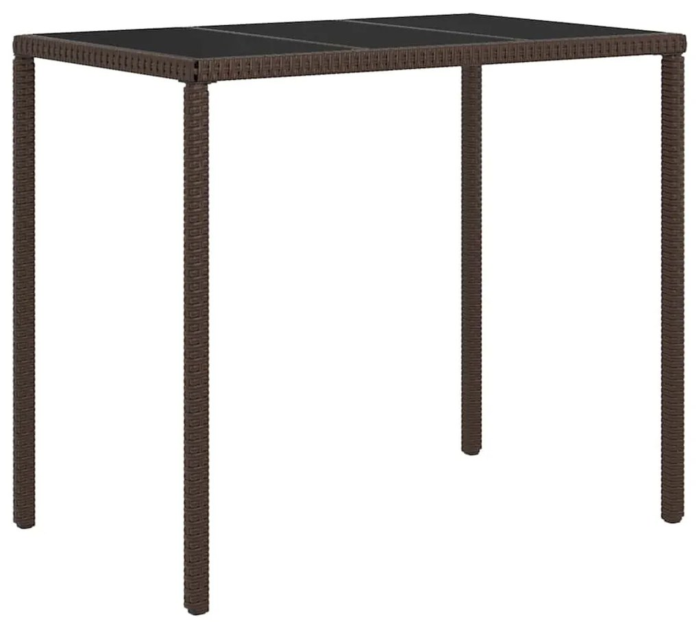 4 pcs conjunto lounge jardim c/ almofadões vime PE castanho