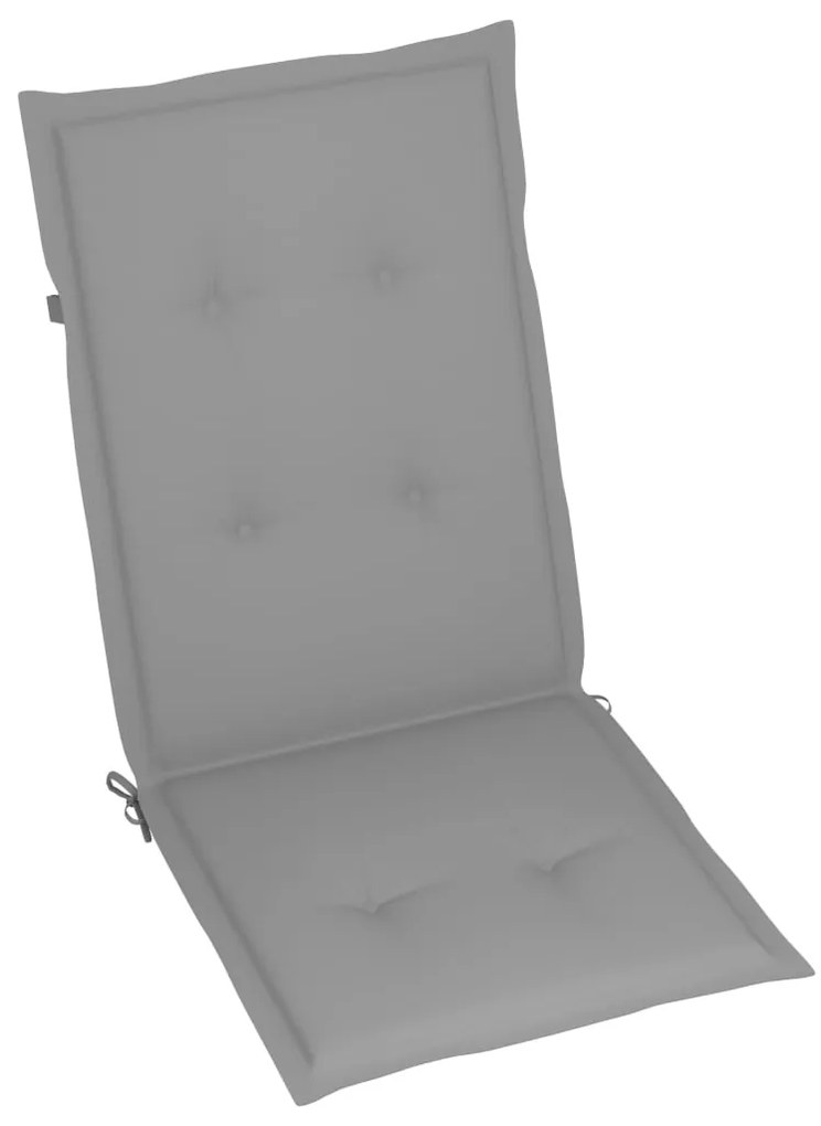 Cadeiras de jardim dobráveis c/ almofadões 3 pcs acácia maciça