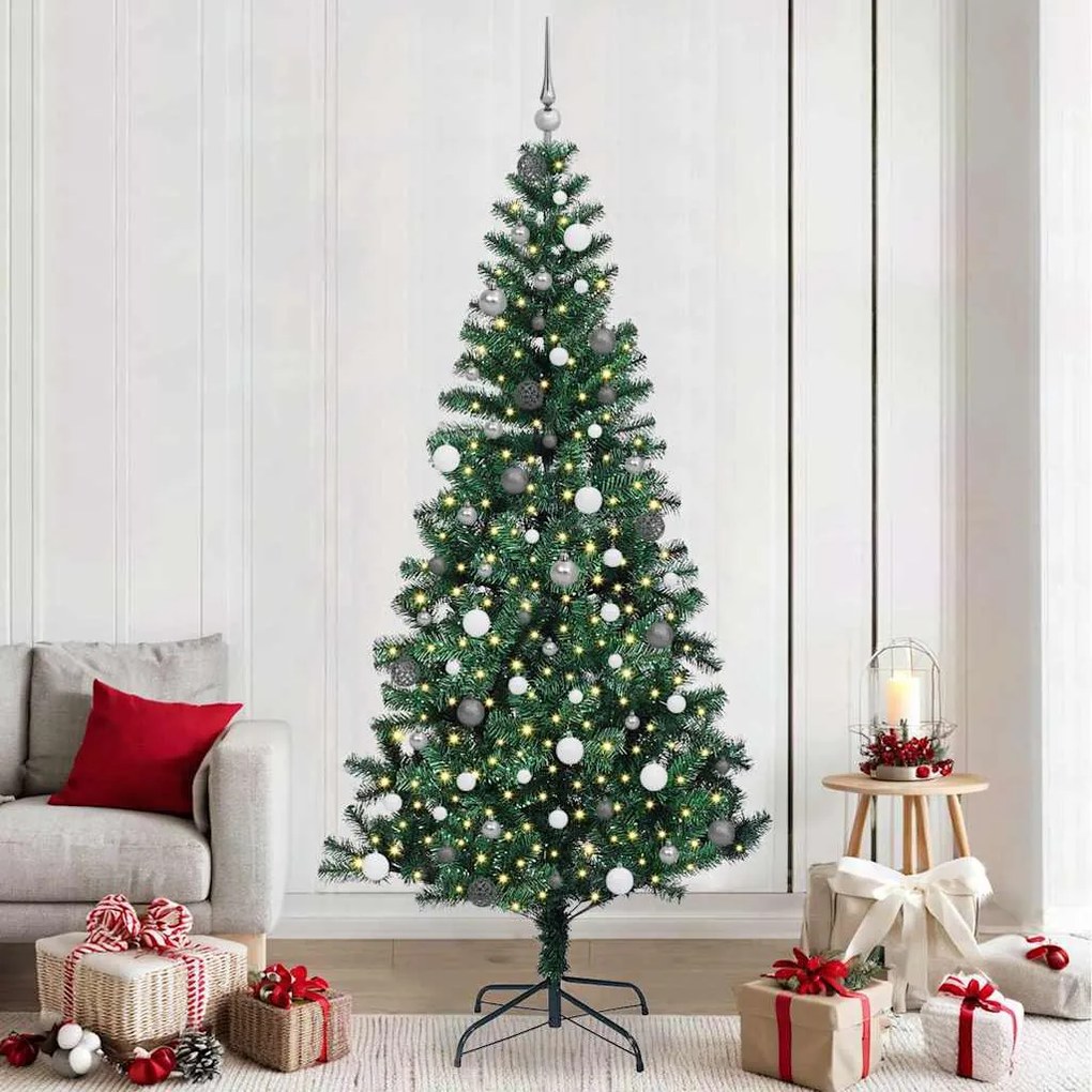 vidaXL Árvore de Natal Artificial Verde 240 cm PVC