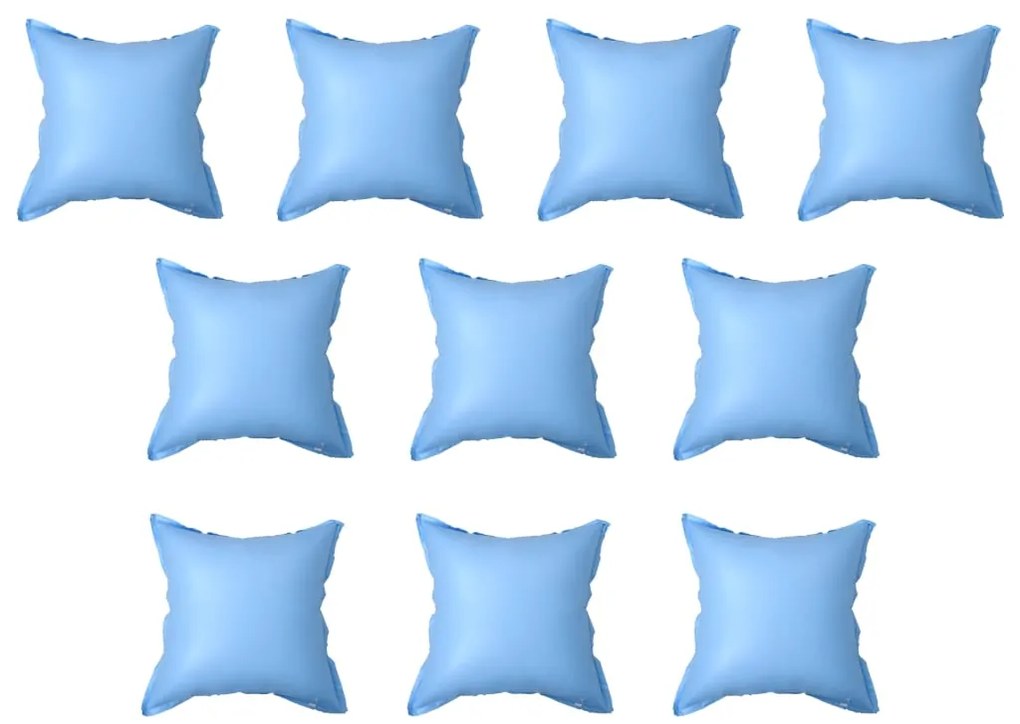 92436 vidaXL Almofadas insufláveis cobertura piscina acima do solo 10pcs PVC