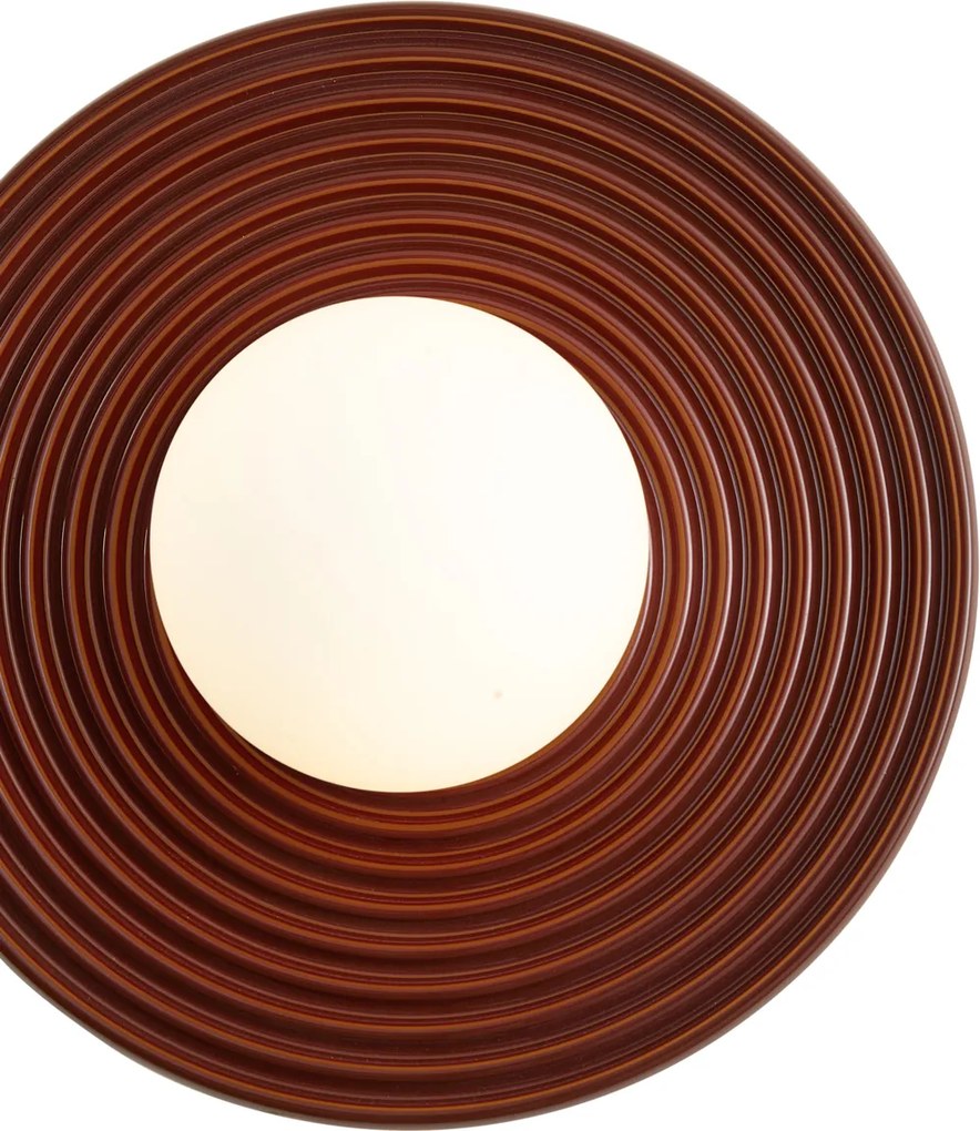 Candeeiro de Teto Retro Castanho com Vidro Opalino - Lila