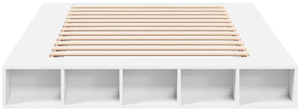 Estrutura de cama 150x200 cm derivados de madeira branco
