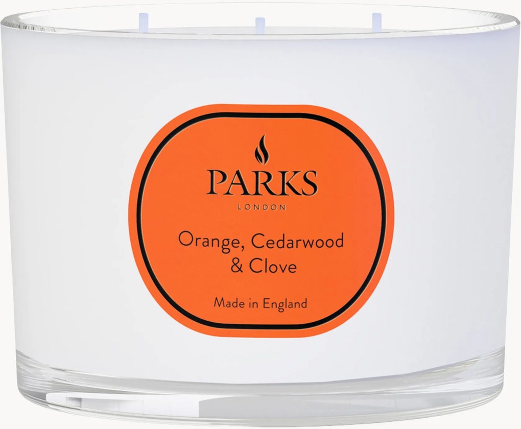 Vela perfumada com três pavios Vintage Aromatherapy (laranja, cedro, cravo)