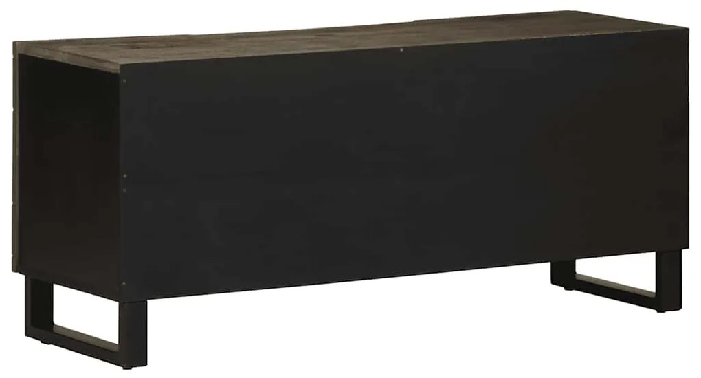 Móvel de TV 105x33x46 cm madeira de mangueira maciça preto
