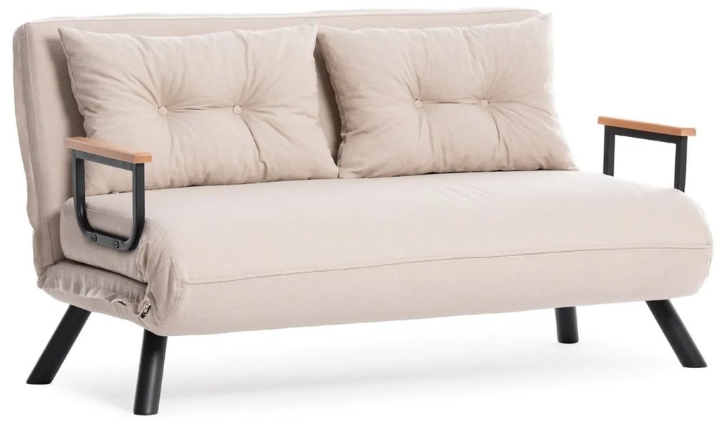 Sofá-Cama de 2 Lugares Sando – Creme – 175 cm x 133 cm
