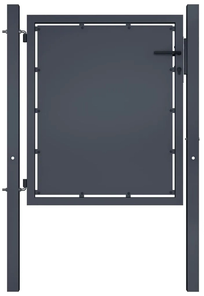 vidaXL Portão de jardim 100x75 cm aço antracite