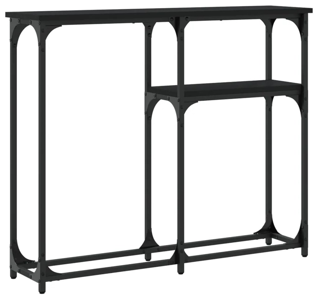 Mesa consola 90x22,5x75 cm derivados de madeira preto