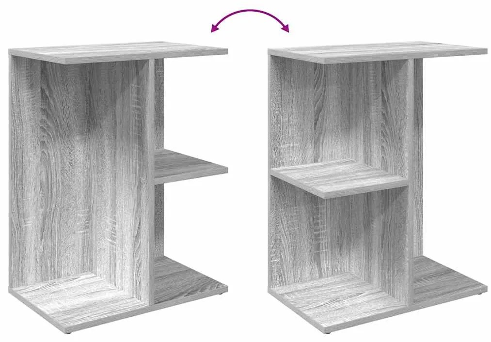 Mesa cabeceira 46,5x29x61 cm derivados madeira cinzento sonoma