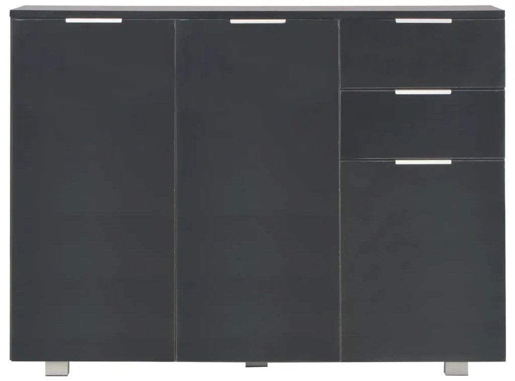 Aparador 107x35x80,5 cm preto brilhante
