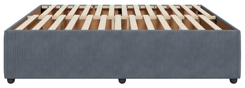 Estrutura de cama sem colchão 200x200 cm veludo cinzento-escuro