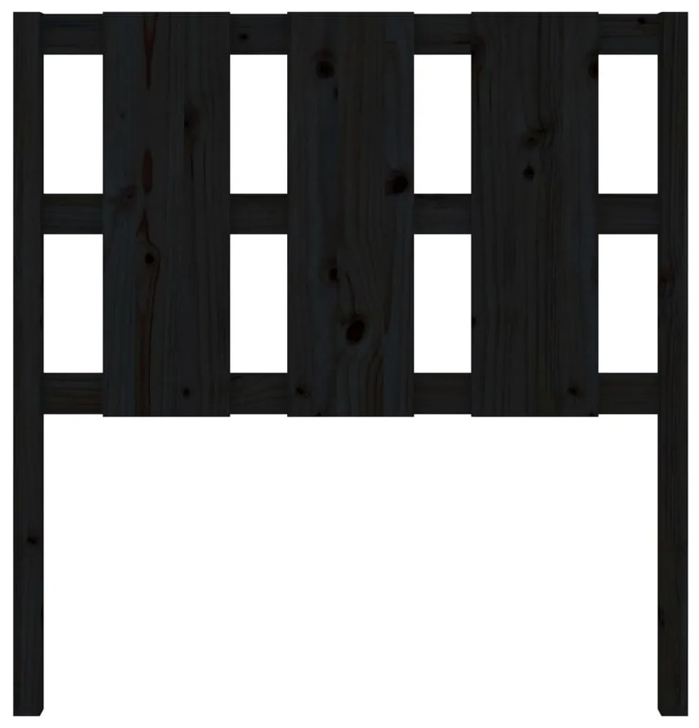 Cabeceira de cama 105,5x4x100 cm pinho maciço preto