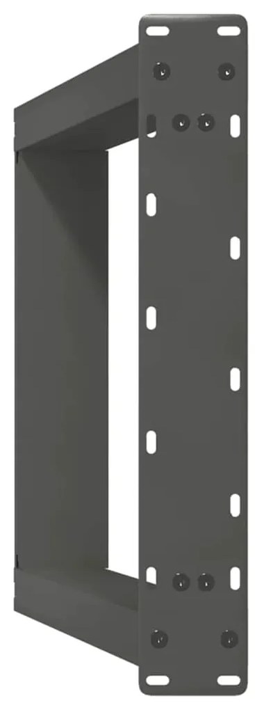 Pés para mesa de jantar em formato de U, 2 peças, antracite, 50x(72-73