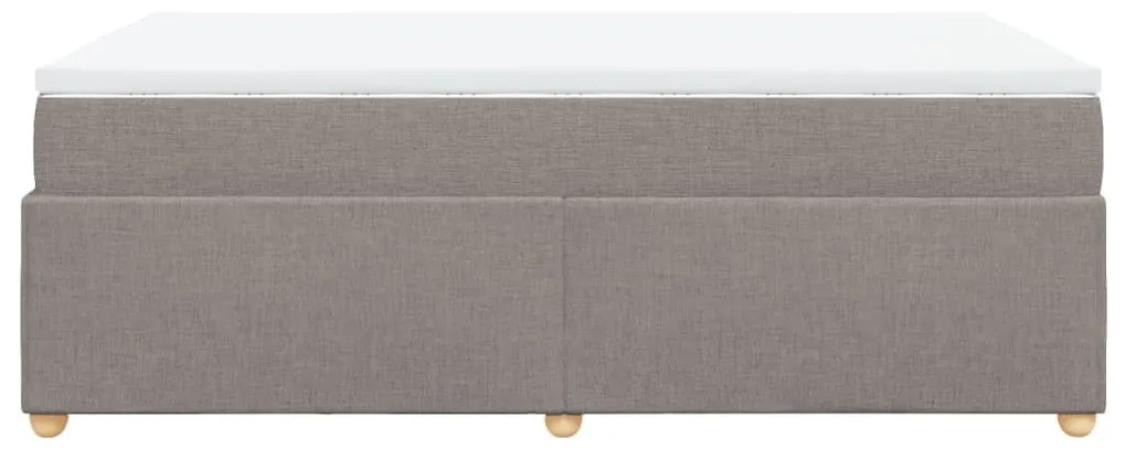 Cama boxspring c/ colchão 120x190cm tecido castanho-acinzentado