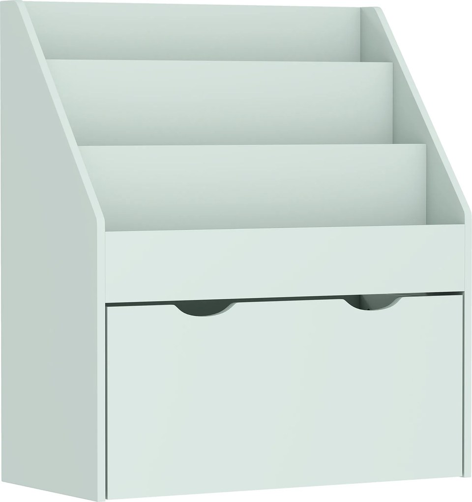 AIYAPLAY Estante infantil Multiuso com 3 níveis de prateleiras e um tiroir, 62,5L x 30l x 70H cm, vert | Aosom Portugal