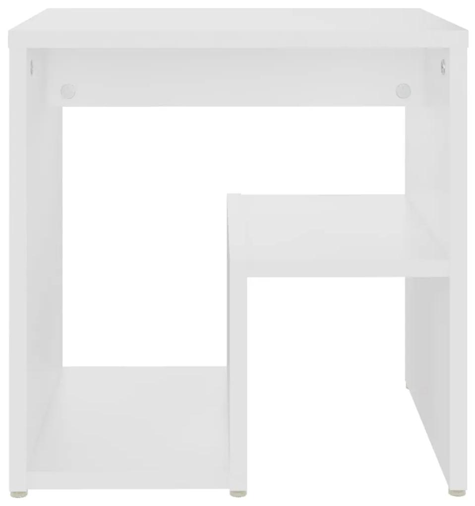 Mesas de cabeceira 2 pcs 40x30x40 cm contraplacado branco
