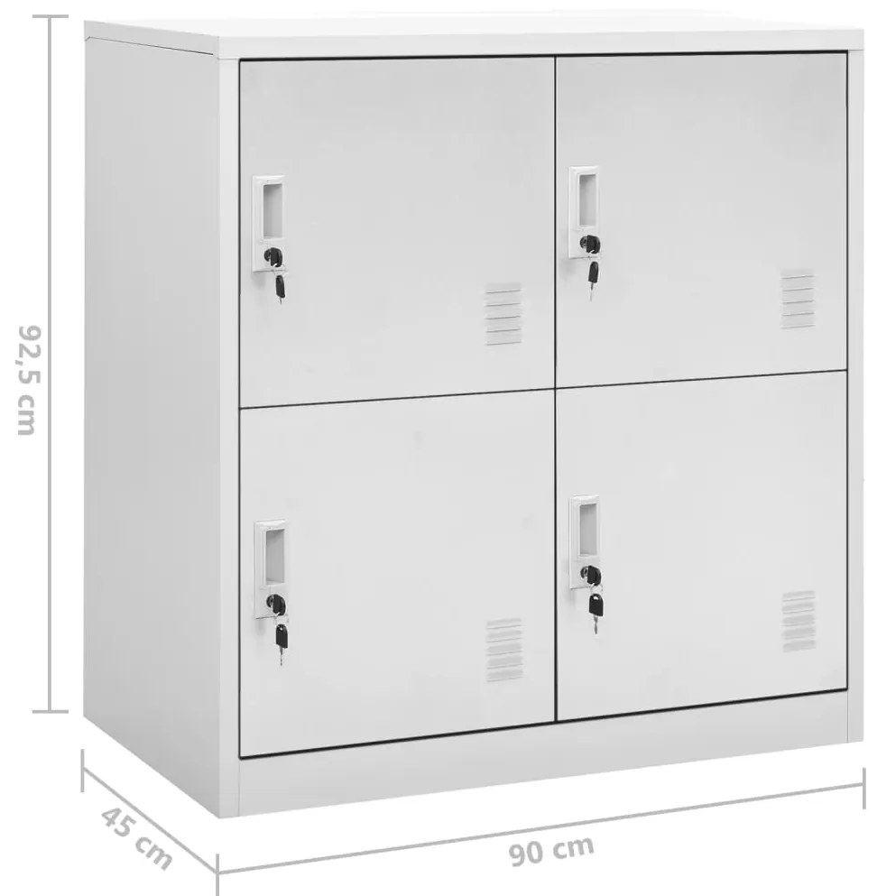 Cacifos 2 pcs 90x45x92,5 cm aço cinzento-claro
