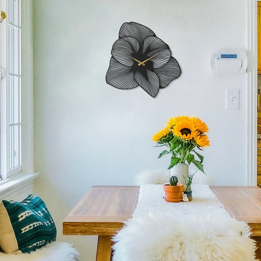 Relógio de Parede Decorativo Aps039 – Preto – 49 x 49 cm