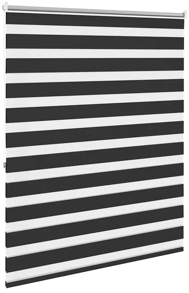 Estore de rolo 120 x 175 cm, linhas de zebra / Preto