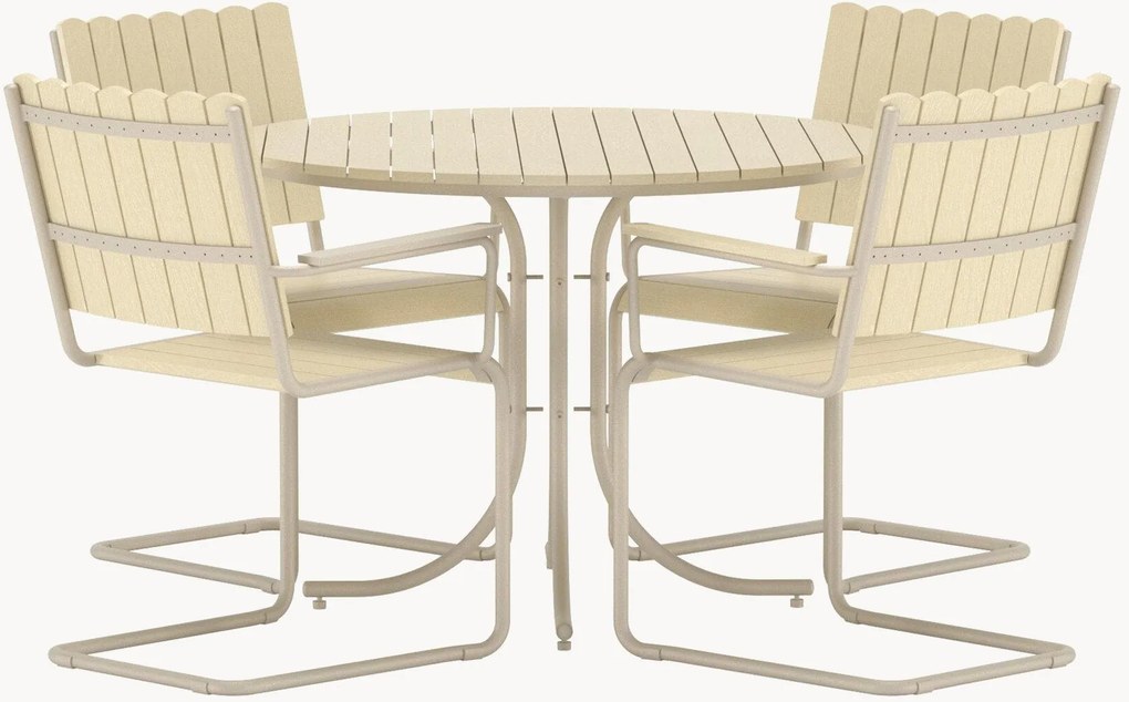 Conjunto de jantar para jardim Holmsund, conjunto de 5