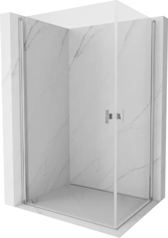 Mexen Mist-B Cabine de duche Duo articulada 75 x 70 cm, transparente, cromada - 8A2-075-070-01-00