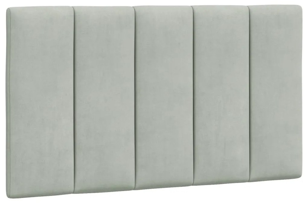 Estrutura de cama sem colchão 90x200 cm veludo cinzento-claro