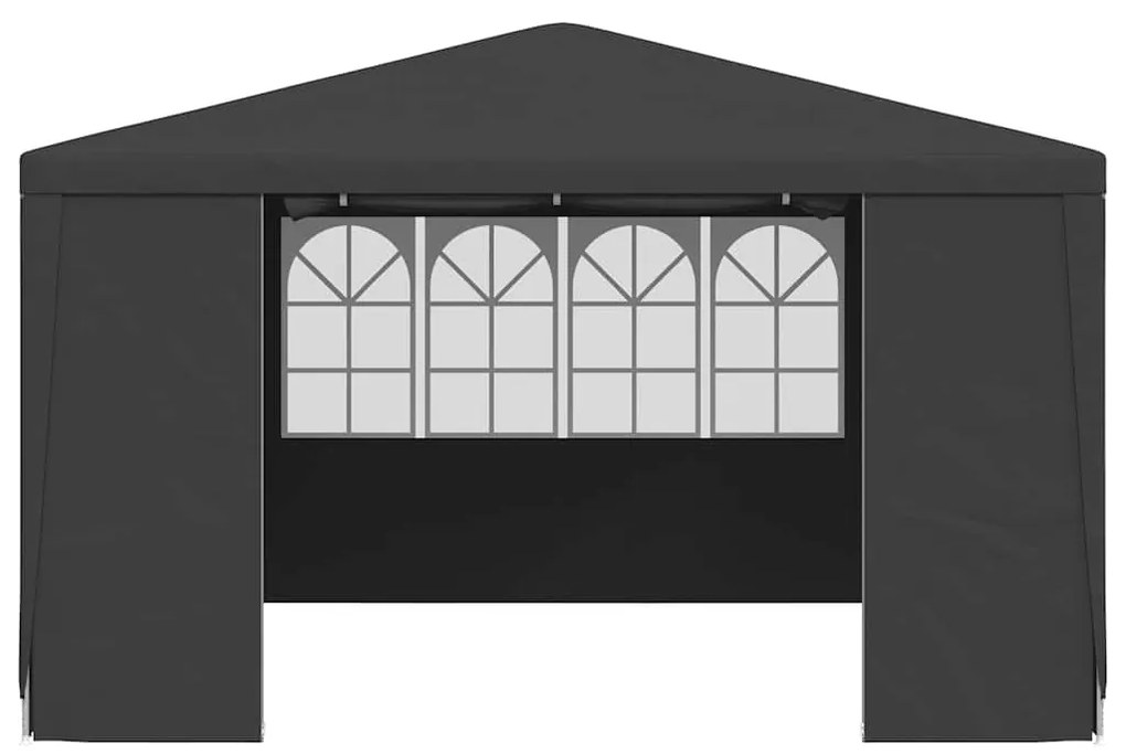 Tenda festas com paredes laterais 4x4m 90g/m² antracite